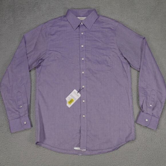 Roundtree Yorke Gold Label Shirt Mens 16-35 SLIM Oxford Button Up Long Sleeve - Picture 1 of 14
